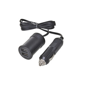 Extension cable 1m with USB charger double type A 12V/24...