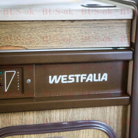 T3 Aufkleber Westfalia Schwarz für den Küchenblock