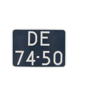 Sierrand kentekenplaat wit 275 x 195 mm