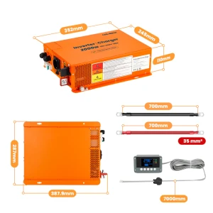 CREABEST 2000W omvormer 12V naar 230V zuivere sinusgolf...
