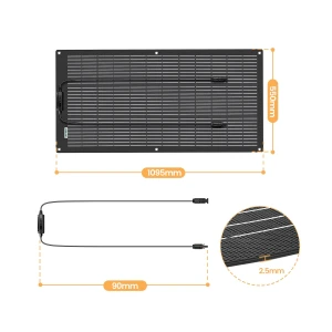 Flexibel zonnepaneel 100W voor kamperen, camper, caravan,...