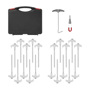 Tentharing 20 cm metaal heavy duty met kunststof haak -...