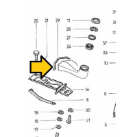 Type2 Early Bay seal for steering lock housing 08/67-07/69 2