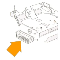 T4 Trittstufeneinsatz links, Schwarz , GEBRAUCHT Verglnr. 70