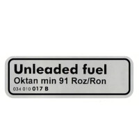 T3 Aufkleber `unleaded fuel oktan min 91 gallery