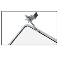Type2 Split 55-63 Safari window, rear stainless Deluxe/Samba