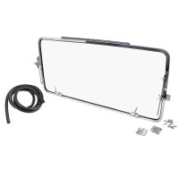 Type2 Split 55-63 Safari window, rear stainless Deluxe/Samba