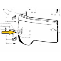 T1 lager deurvanger vanaf 12.63 orig.VW 211837333 2