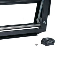 T25 Westfalia louvre window slidingdoor complete, black  09/