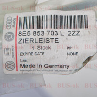 Audi A4 Zierleiste Chrom NEU/OVP Verglnr. 8E5853703L 2ZZ Ori