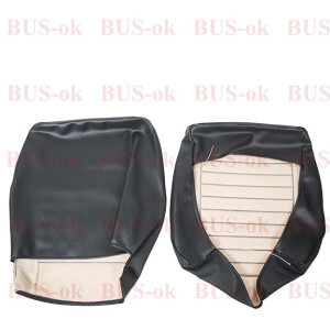 Type2 bay seat cover set black vinyl 8.73-7.79 both front...