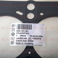 Zylinderkopfdichtung VW Audi Seat Skoda 2.0 TDI NEU/OVP Nr 0