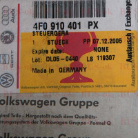 Original Audi A6 Steuergerät NEU/OVP Vergl. 4F0910401PX