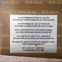T3 Sicherheitsaufkleber Schlafbank Silber 3-Sprachig 2
