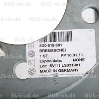 Original Volkswagen LT Bremsscheibe NEU Verglnr. 2D0615601 3