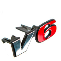 T4 embleem V6 voorzijde chroom/rood, ori gallery
