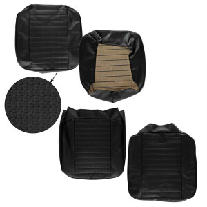 Type2 bay seat cover set black vinyl 08/67-07/76 both...