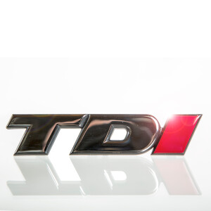 T4 Emblem TDI front chrome, red I, 7.95 - 2003, orig. VW,...