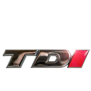 T4 Emblem TDI front chrome, red I, 7.95 - 2003, orig. VW,...