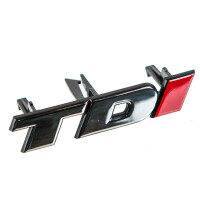 T4 TDI embleem voorzijde chroom/ rode I  orig. VW  7.95-03 7