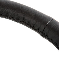 T1 T2 Lederlenkrad schwarz, 380mm, 9 Loch Befestigung Alu po