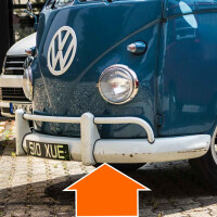 Type2 split front bumper, Export / US style 7.58 - 7.67 TOP,