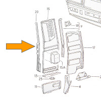 T3 Schottblech Ecke rechts, orig. VW, Verglnr. 251813400 5