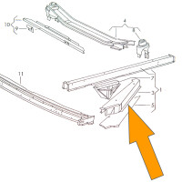 T3 steunbalk links boven, orig. VW, 251803125A 5
