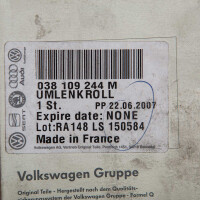 VW Crafter 2,5 TDI Umlenkrolle NEU/OVP Verglnr. 038109244M O