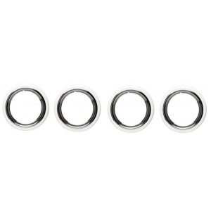 Whitewall (2cm black / white) Trims Set with stainless...