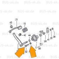 T2 schroeven koppelingspedaalhuis N01023911 N0120387 3