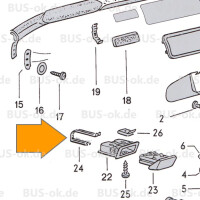 Type2 bay used retaining bracket for ashtray OEM partnr. 311