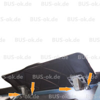 T2 Befestigungssatz für Handschuhfachklappe komplett Ve