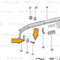 Type2 bay screw for dashboard to A-post OEM partnr. N0141405