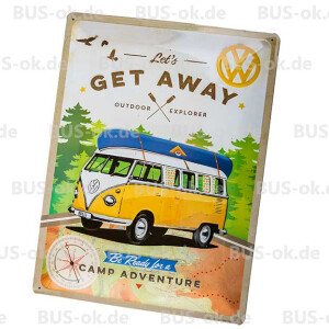 Bord &quot;Let`s get away&quot; groot