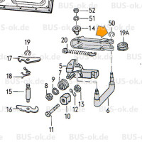 Type2 bay clip for sliding door hinge OEM partnr. N0124082 2