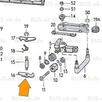 Type2 bay used!  Lower Locking Lever Sliding Door Hinge OEM 