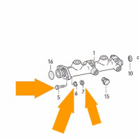 Type2 bay screw set for master brake cylinder OEM partnr.  N