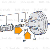 Type2 bay fixing kit for brake servo OEM partnr. N0110088 N0
