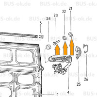 Type2 bay screw for rear sliding door hinge OEM partnr. N 01