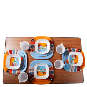 T1 T2 T3 T4 T5 T6 Camping servies 4-personen