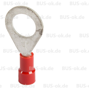 crimp-type cable socket, red for cable 0,5 - 1,0qmm M8