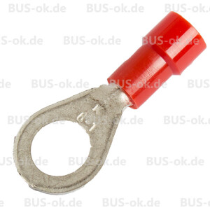 crimp-type cable socket, red for cable 0,5 - 1,0qmm M6