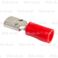 blade receptacle red for cable 0,5 - 1,0qmm 2