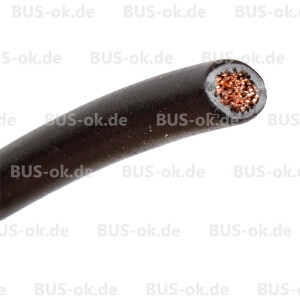 Car wire 6,0 qmm black sold per Meter