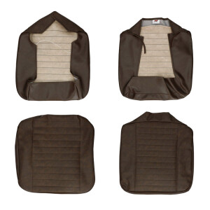 Type2 bay seat cover set black vinyl 08/67-07/76 both...