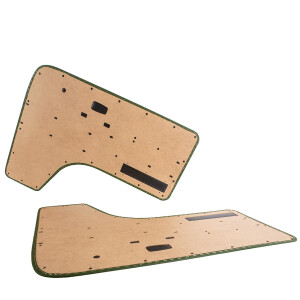 Type2 Bay Door Trim Panels Green Pair Westfalia