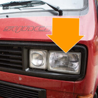 T3 Scheinwerfer H4 für Doppelscheinwerfer links Verglnr