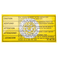 T3 sticker VAG wielbouten toepassingsvoorschrift 321000398