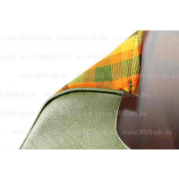 Type2 late bay Westfalia seat cover for fixed seat Yellow-Gr